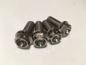 SV650 – Front Caliper Bolts – Pack of 4 Titanium Pre-Drilled